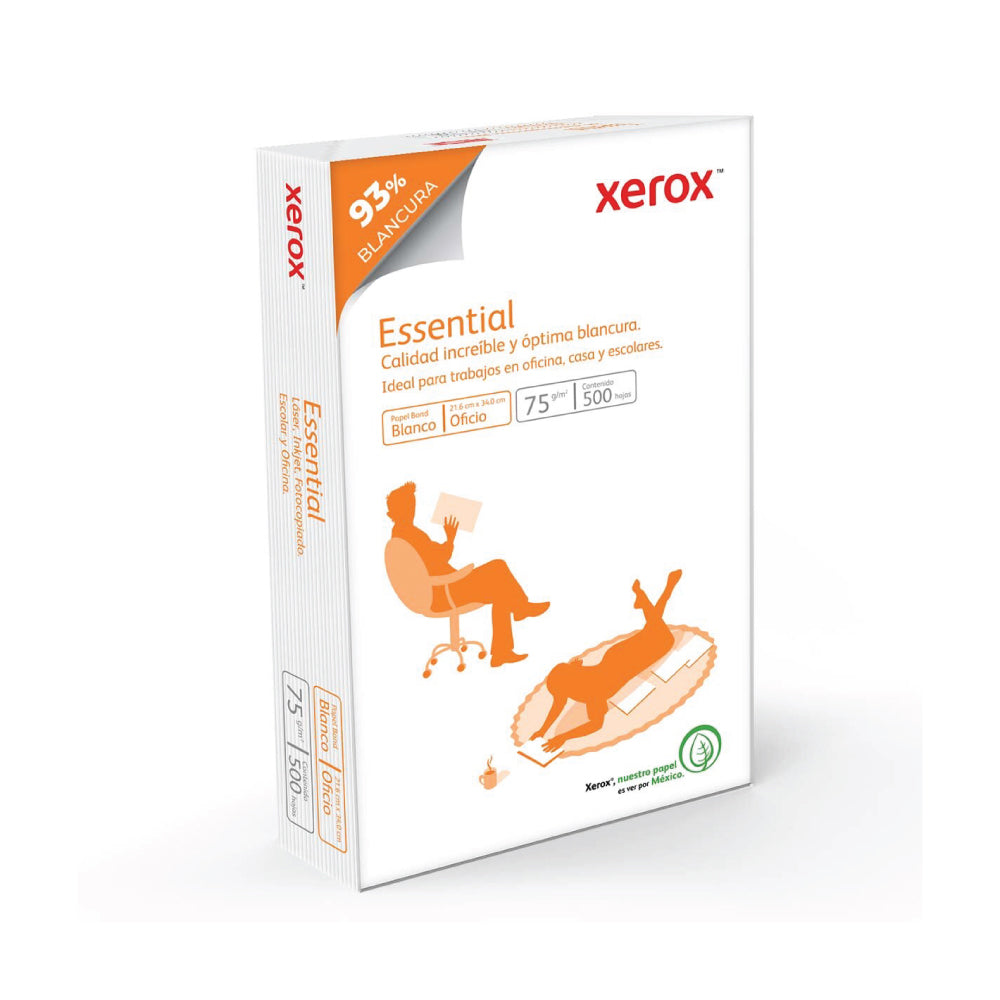 XEROX Hoja de papel bond Oficio Essential 75 gramos / 93% Blancura