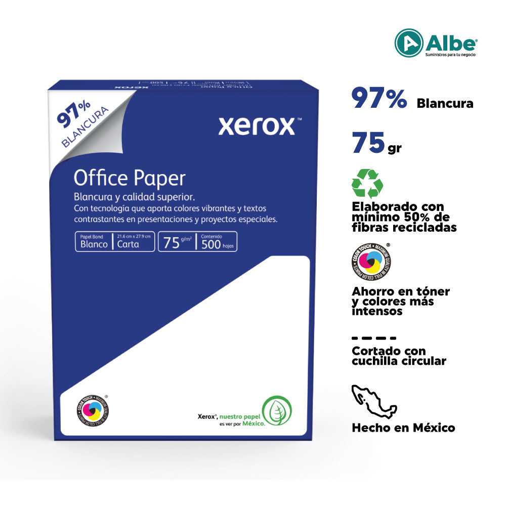 XEROX Hoja de papel bond Carta Office Paper 75 gramos / 97% Blancura