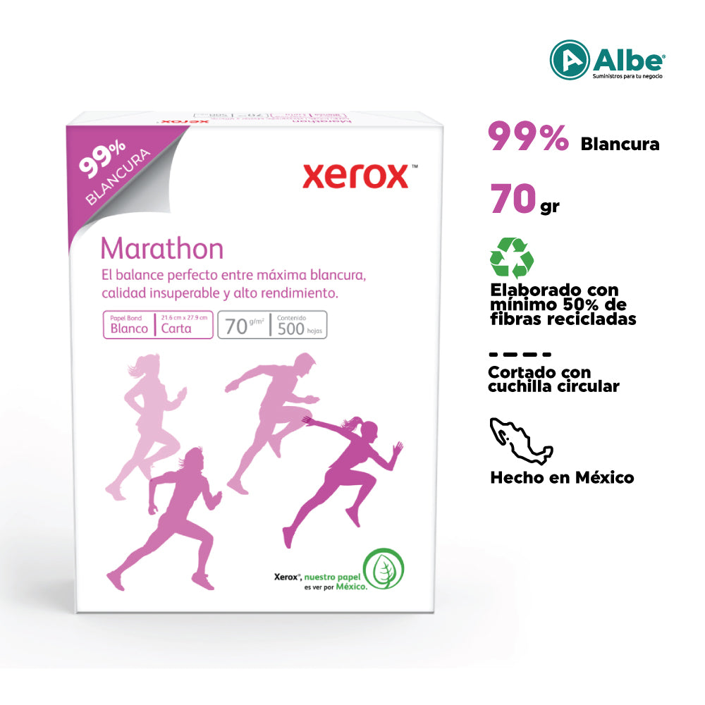 XEROX Hoja de papel bond Carta Marathon 70 gramos / 99% Blancura