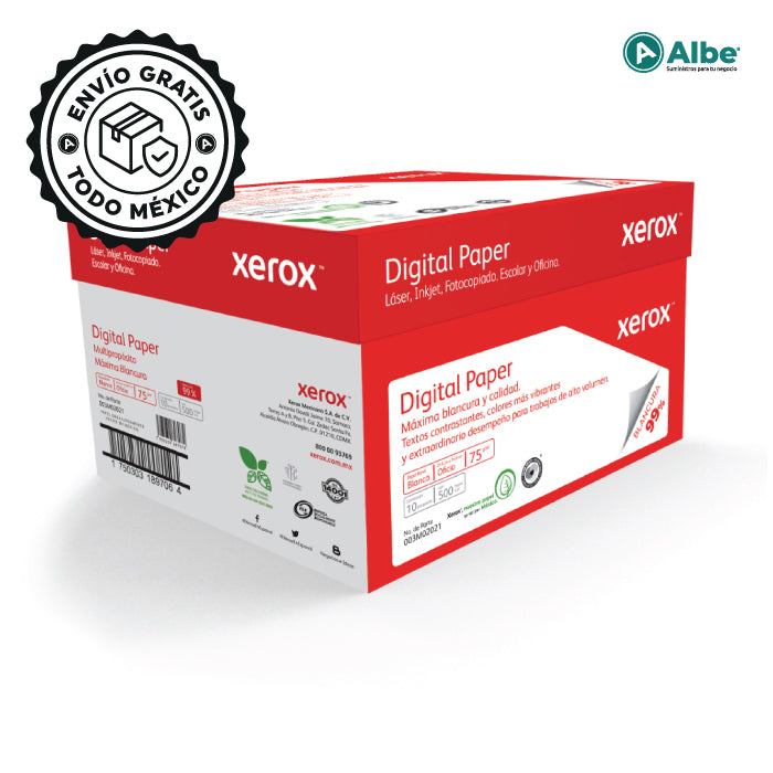 XEROX Hoja de papel bond Oficio Digital 75 gramos / 99% Blancura