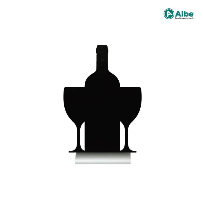 Pizarra de Mesa "Botella de Vino" 23x35c