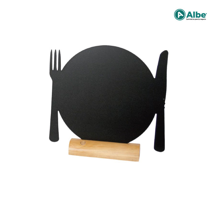 Pizarra de Mesa "Plato" 26x24cm