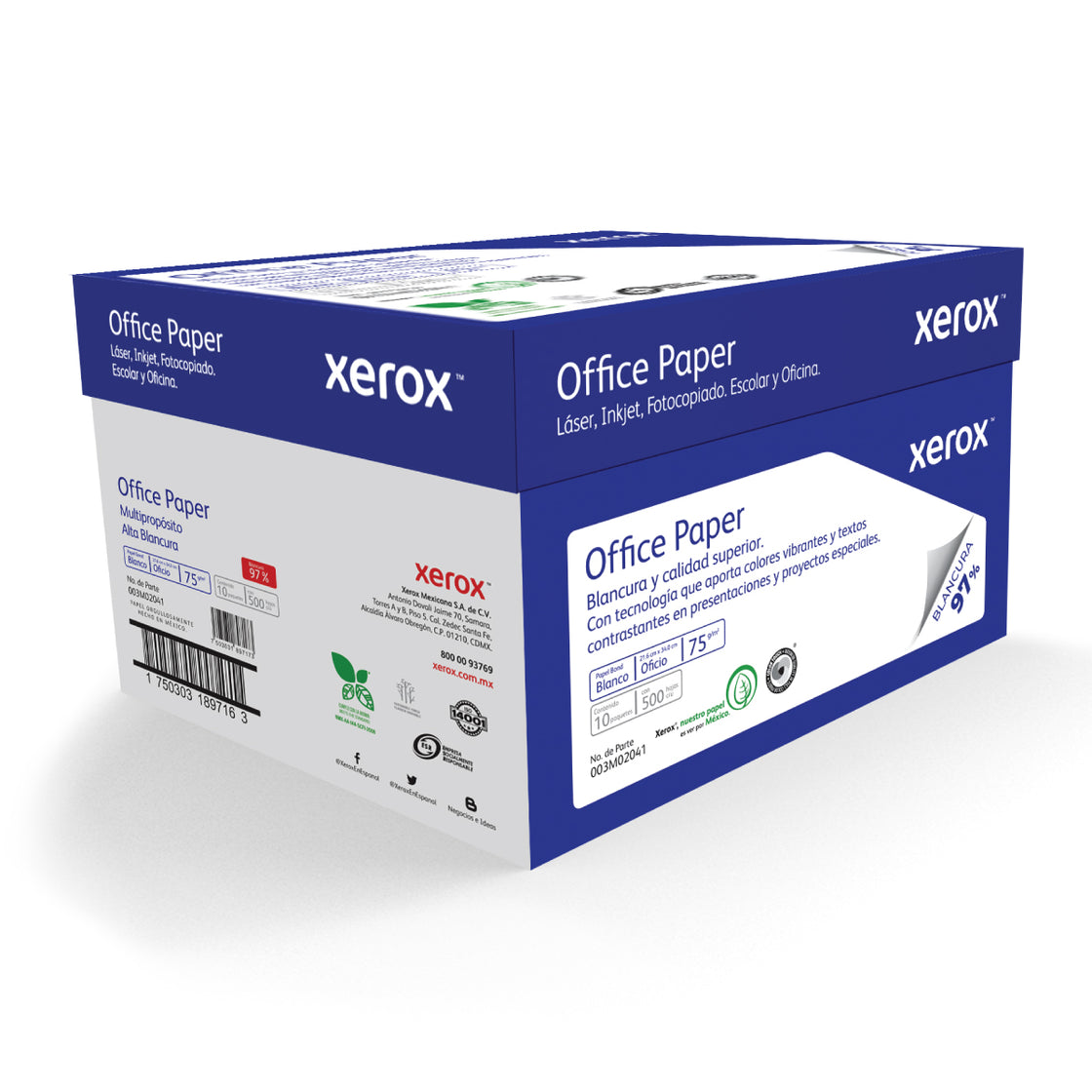 XEROX Hoja de papel bond Oficio Office Paper 75 gramos / 97% Blancura